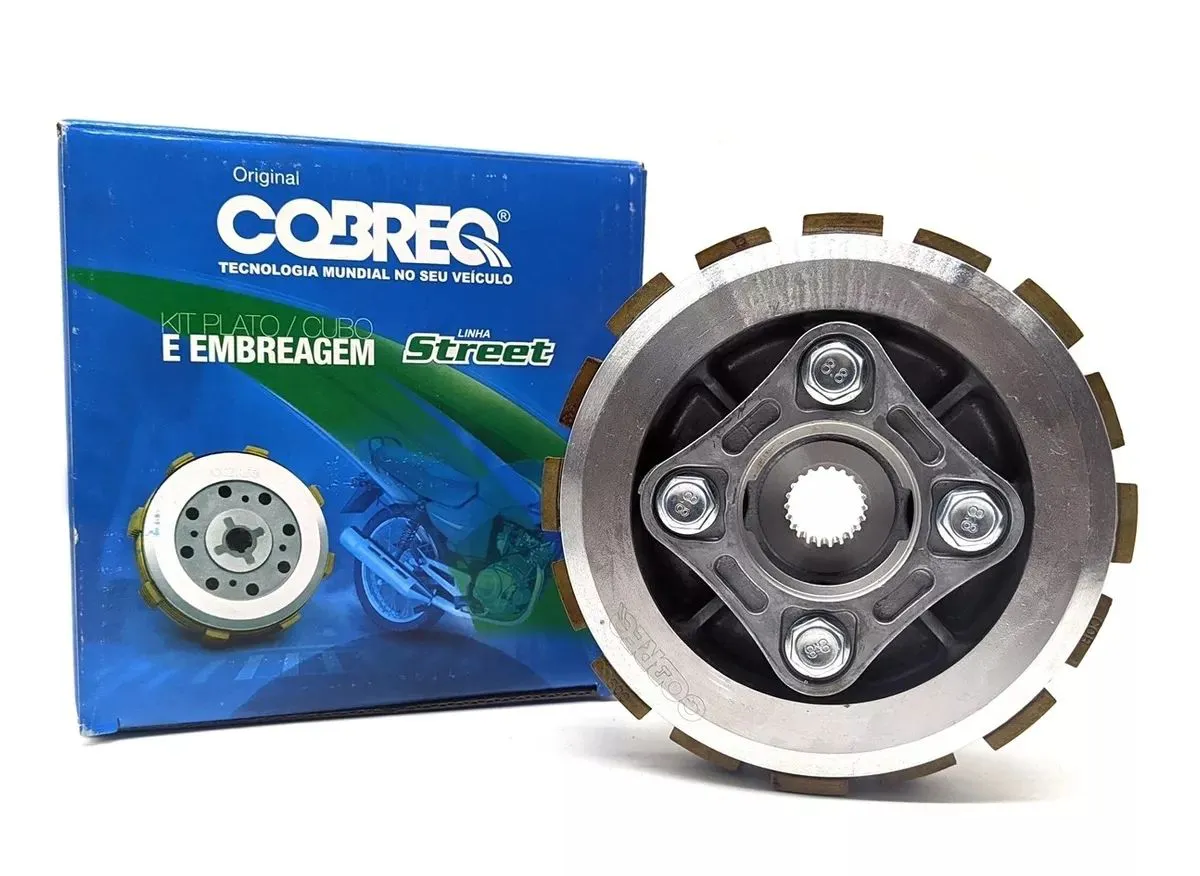 embreagem completa titan 150 / nxr 150 / fan 125 150 2009 em diante cobreq