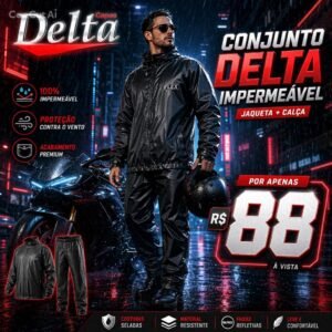capa de chuva conjunto deltacapas pvc flex sem bolso tam gg